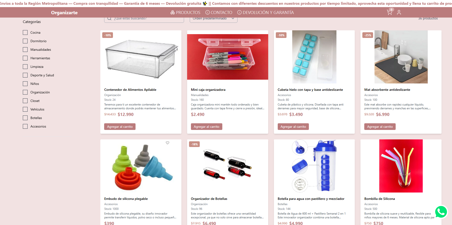 Primer Freelance: Organizate.cl